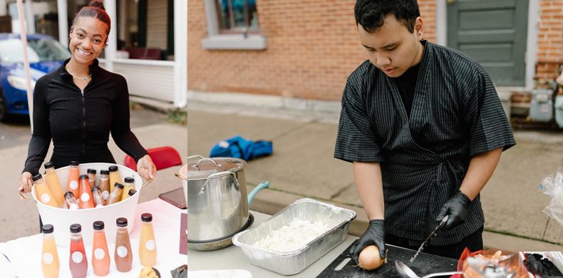 Entrepreneurship students sell their wares at the recent Market Street Festival in Selinsgrove. 